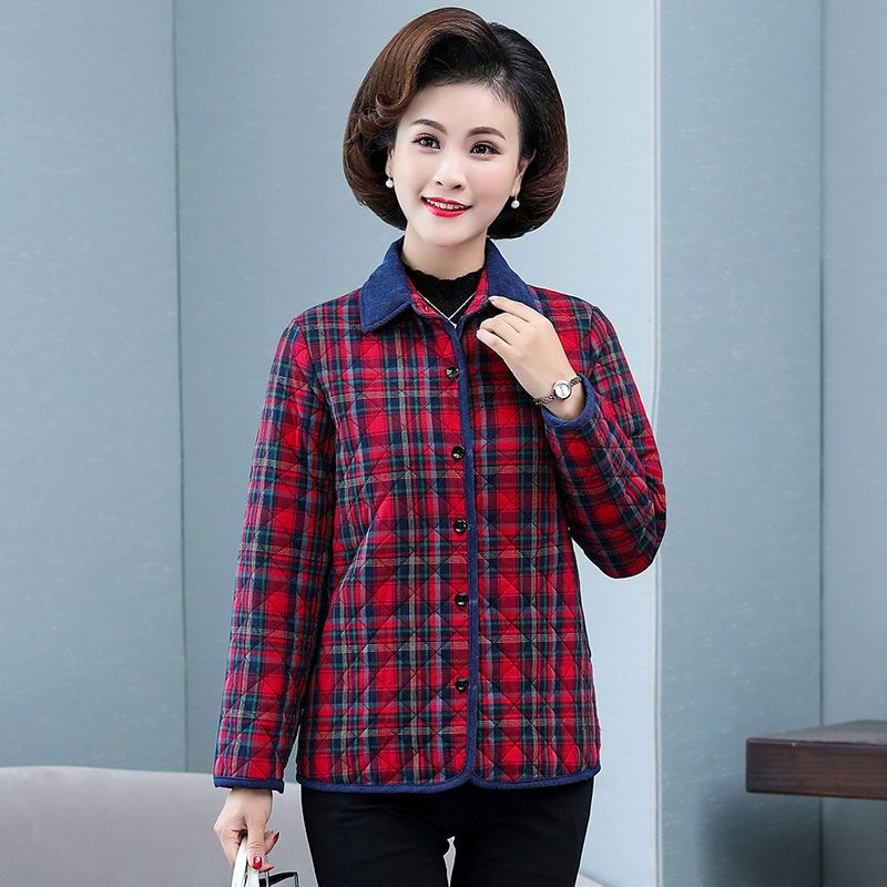 Flannel Shirt Lined - Herbst-Winter-Karo-Baumwollhemd, dick, langärmelig, locker geschnitten, Damenmantel,