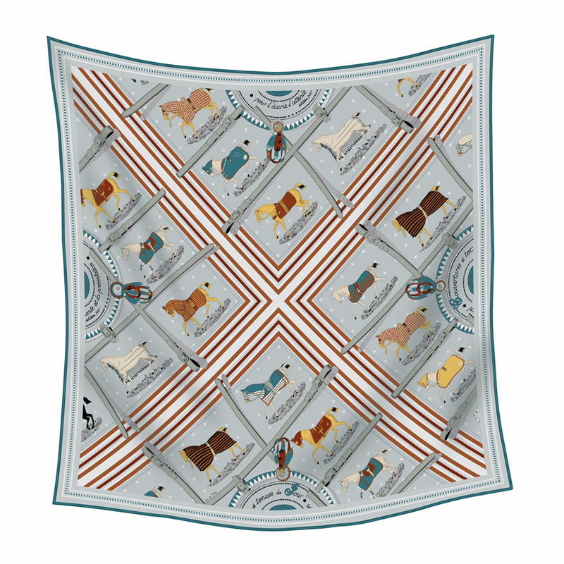Cashmere Pashmina Wrap - 90CM Modischer Bedruckter Kaschmir-Seidenschal Designer Luxus