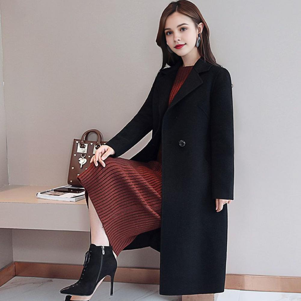 Damen Wollmantel Einfarbiger L – Wool Coat Peacoat Bewertung und Preis