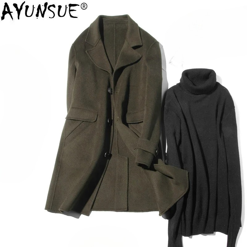 AYUNSUE 100% Wolle Mantel Männ – Wool Coat Peacoat Bewertung und Preis