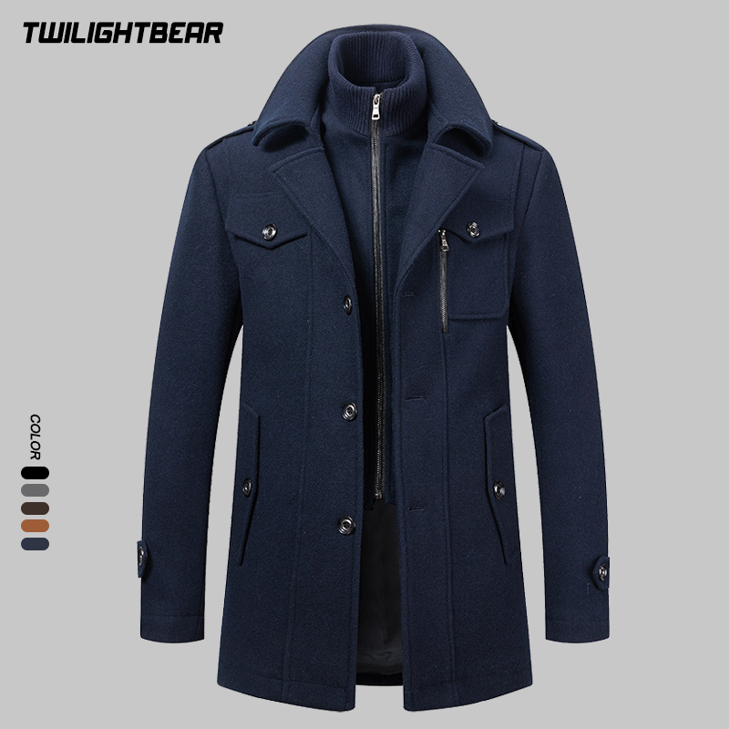 Winter Herren Wollmantel Überg – Wool Coat Peacoat Bewertung und Preis