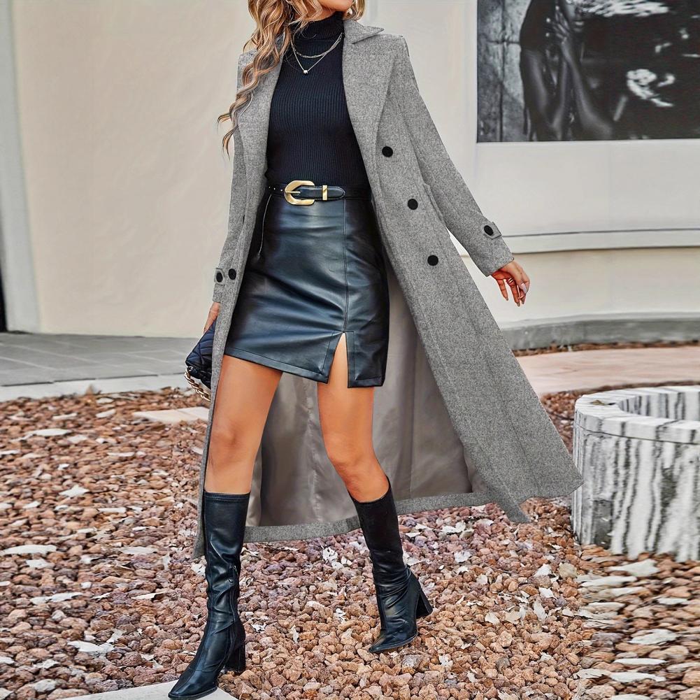 Herbstmantel Damen Langer Woll – Wool Coat Peacoat Bewertung und Preis